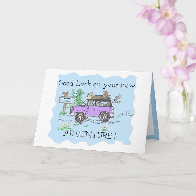 Tarjeta Buena suerte para la felicidad futura (Orquídea)