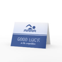 Buena suerte para nadador azul