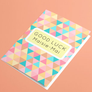 Tarjeta Buena suerte Resumen Pastel