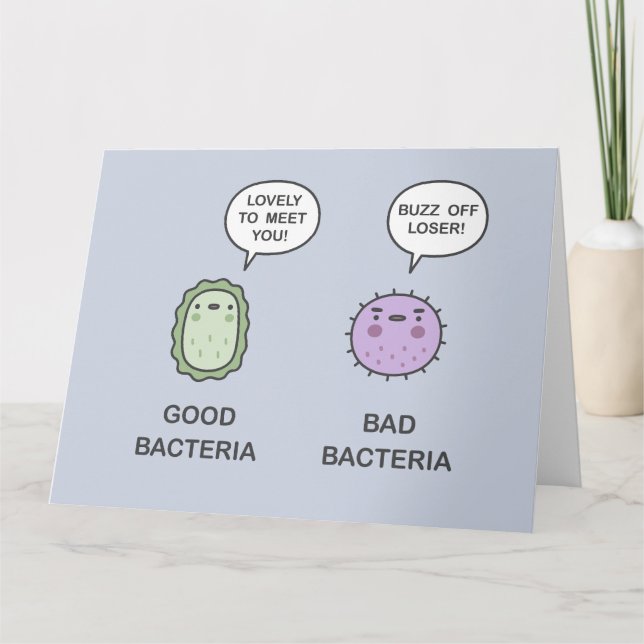 Tarjeta Buenas bacterias, malas bacterias (Anverso)