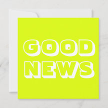 Buenas noticias, felicitaciones, caracter blanco