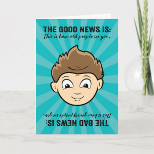 Tarjeta Buenas Noticias Graciosas, Malas Noticias Cumpleañ