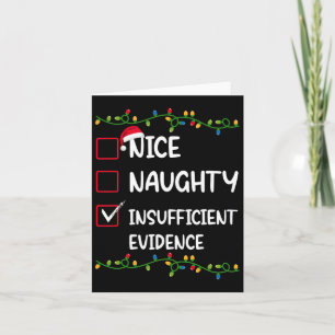Tarjeta Buenas pruebas insuficientes para los Navidades Sa