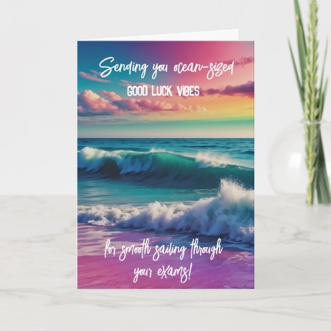 Tarjeta buenas vibraciones GCSE ALevel SAT (Anverso)