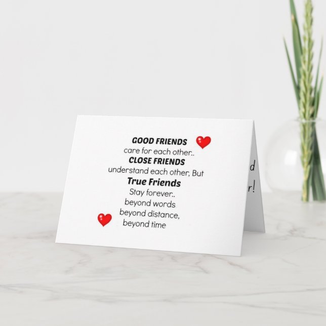 TARJETA *BUENO* *CERCA* Y *MEJOR CUMPLEAÑOS DE AMIGO* (Anverso)