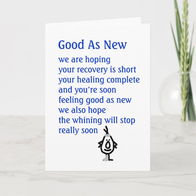 Tarjeta Bueno como nuevo (Anverso)