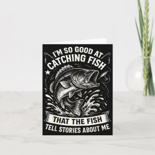 Tarjeta Bueno para atrapar peces diseño divertido pesca