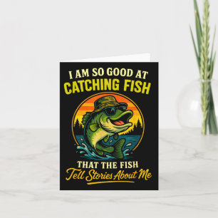 Tarjeta Bueno para atrapar peces pescador divertido pesca