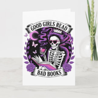 Tarjeta Buenos Chicas leen libros malos