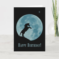 Buenos cumpleaños, Unicornio y luna azul