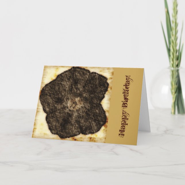 Tarjeta Buenos días Glory Old Time Sketch Cumpleaños (Anverso)