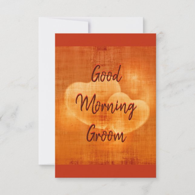 Tarjeta Buenos días Groom (Anverso)