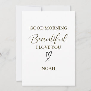 Tarjeta Buenos Días Hermosa Te Amo Personalizado