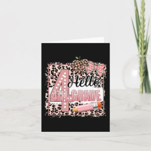 Tarjeta Buenos días Leopardo Rosa de 4º grado de vuelta a 