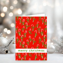 Tarjeta Buenos Navidades Candy Canes Navidad Dulce festivi