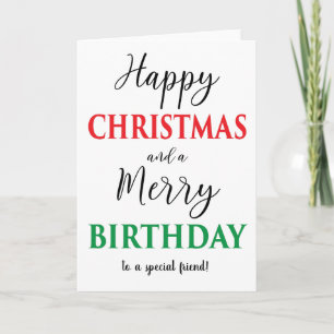 Tarjeta Buenos Navidades Feliz Cumpleaños