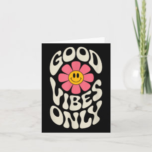 Tarjeta Buenos vibraciones sólo flor Motivador Inspirador