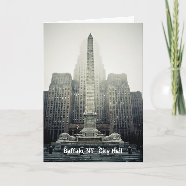 Tarjeta Búfalo,    ayuntamiento NY (Anverso)