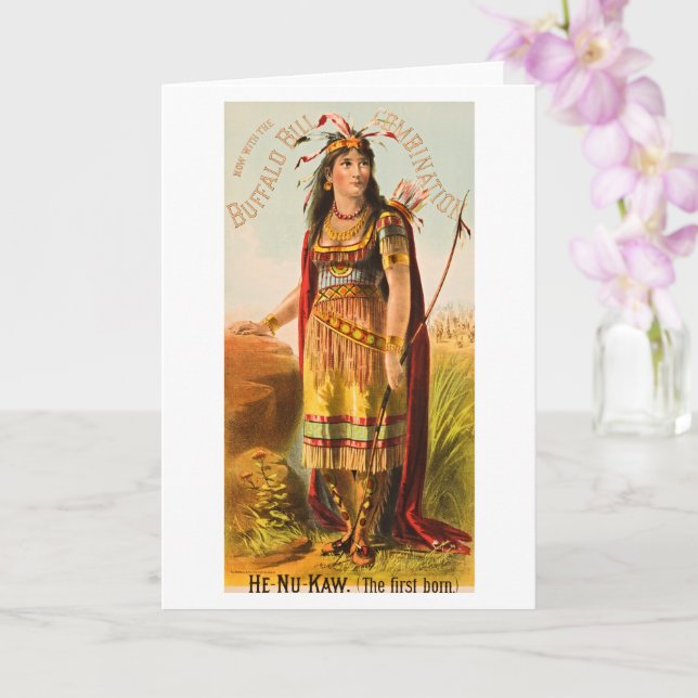 Tarjeta Bufalo Bill Handsomest Indian Maiden de los años 1 (Orquídea)