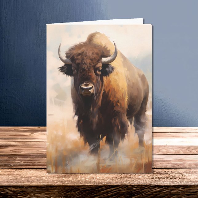 Tarjeta Búfalo de venado estadounidense en retrato salvaje (Subido por el creador)