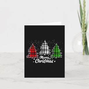 Tarjeta Búfalo del árbol de Navidad Plantado Verde Blanco