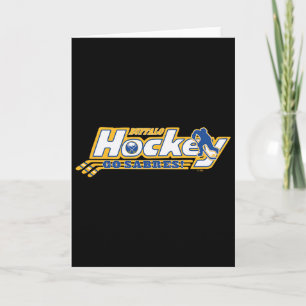 Tarjeta Búfalo Sabres Hockey Negro Licencia Oficial 