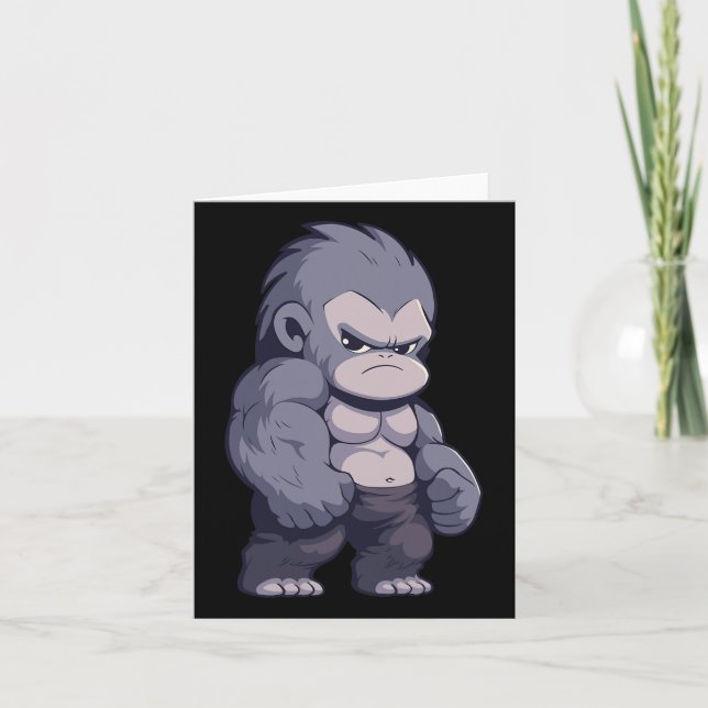 Tarjeta Buff Alpha Silverback Gorilla Ape Diseño Bote Go (Anverso)