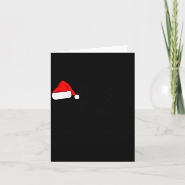 Tarjeta Buffalo Bison Christmas_ Buffalo In Santa Hat  (Anverso)