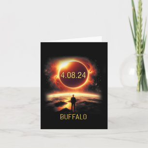 Tarjeta Buffalo New York Ny Total Eclipse Solar 2024 Abril