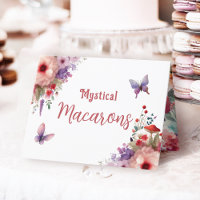 Tarjeta Buffet de cumpleaños para macarones místic