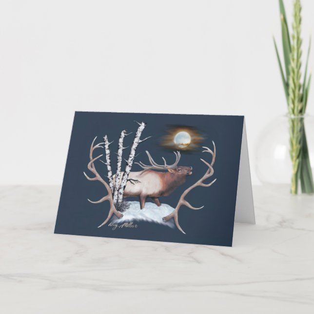 Tarjeta Bugling Elk (Anverso)