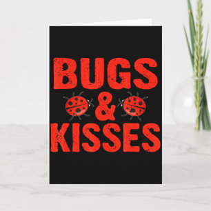 Tarjeta Bugs & Besos Abrazos Mariquitas Día de San Val