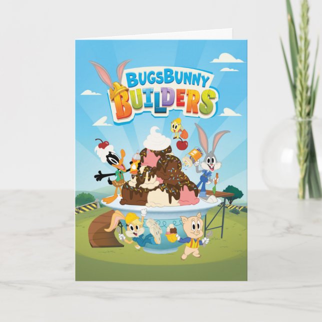 Tarjeta BUGS BUNNY BUILDERS™| Crema de hielo de Looney Bui (Anverso)