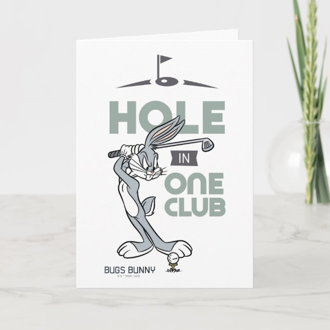 Tarjeta BuGS BUNNY™ Golfing - Agujero en un solo club (Anverso)