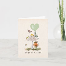 Bugs & Kisses Snail Mushroom Valentine