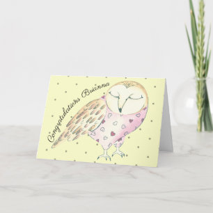 Tarjeta Búho Caprichoso Personalizado