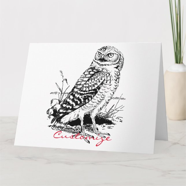 Tarjeta Búho de Barn Thunder_Cove (Anverso)