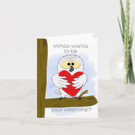 Tarjeta Búho de San Valentín