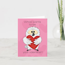 Tarjeta Búho del Día de San Valentín