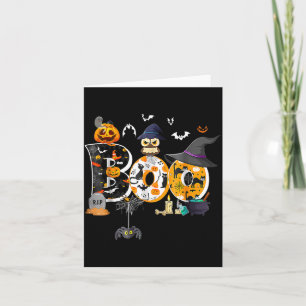 Tarjeta Búho espeluznante calabaza fantasma divertido Hall