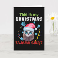 Búho Esta Es Mi Camiseta De Navidad De Pijama