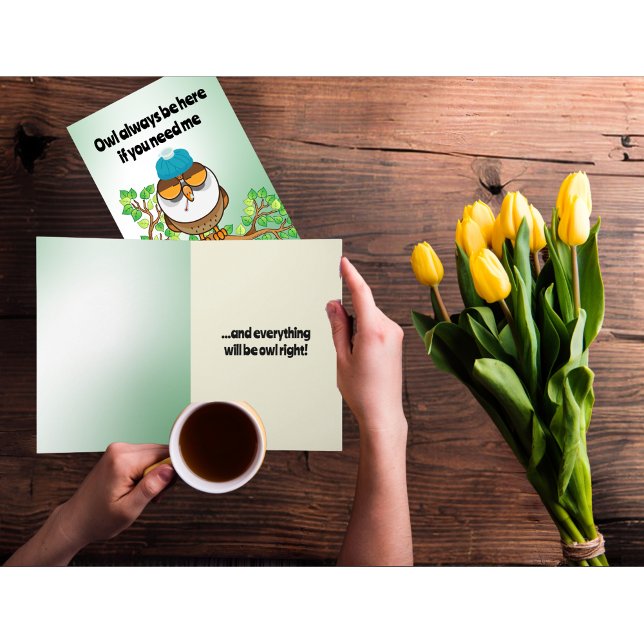 Tarjeta Búho Estar Siempre Aquí Si Necesitas Que Me Vaya B (Subido por el creador)