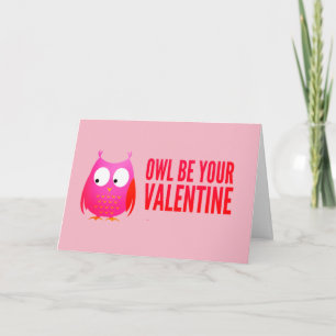 Tarjeta Búho personalizado del Día de San Valentín