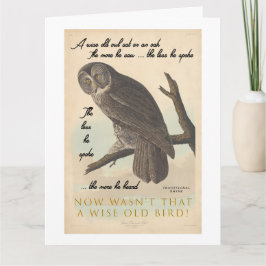 Tarjeta Búho viejo sabio