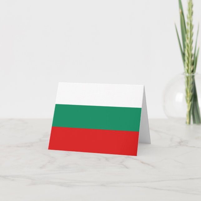 Tarjeta Bulgaria Bandera Notecard (Anverso)