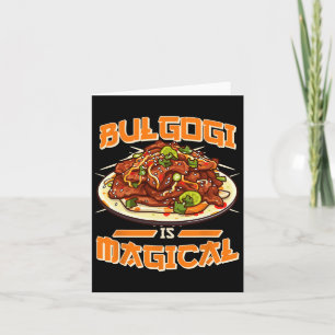 Tarjeta Bulgogi Es Una Curiosa Declaración De Bbq De Comid