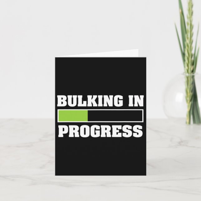 Tarjeta Bulking In Progress Funny Weightlifbodybuildi (Anverso)