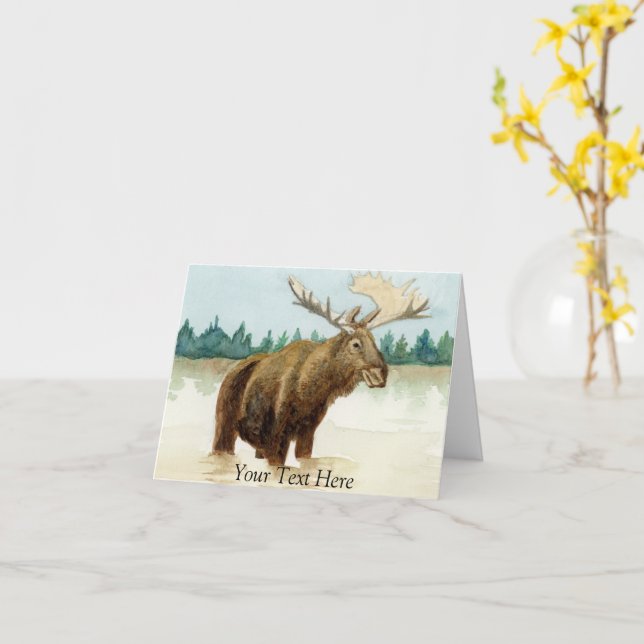 Tarjeta Bull Moose (flor amarilla)