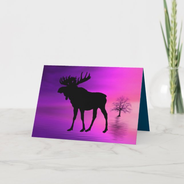 Tarjeta Bull Moose Silhouette (Anverso)