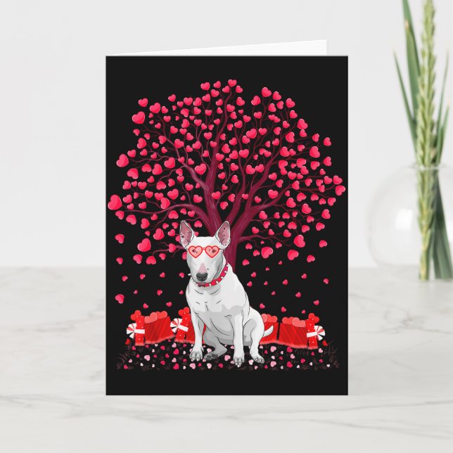 Tarjeta Bull Terrier Dog Lover Funny Bull Terrier Valentin (Anverso)